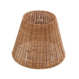 Aspen Creative 32985, Empire Natural Rattan Spider Shade, 6" Top x 10" Bottom x 8" Slant