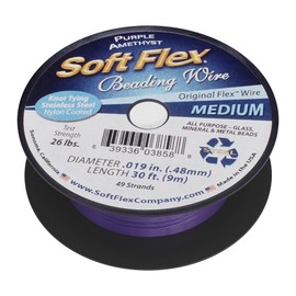 Soft Flex 49 Strand Beading Wire - Medium 0.19 Diameter - 100 Feet Nylon Design Wire