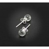 Budawi® Rock Crystal Stud Earrings Ball 6 mm 925 Silver,