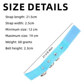 LEEQ 8-Piece Bell Band Set for Arms and Feet in 6 Colours - Children's Colourful Foot Clamps Bells Bracelet Music Instrument Bell Band Metal Bell Percussion Toy