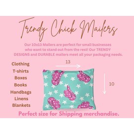 Poly Mailers - 25 Pack, Waterproof, Trendy Chick Mailers 3.15 mil - Heavy Duty, Tear Resistant Mailing Envelopes for small businesses | Cute Shipping Bags for clothing (Punchy Cowgirl, 10x13)