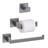 TURS Gunmetal Grey 3-Piece Bathroom Accessories Set, Wall Mounted