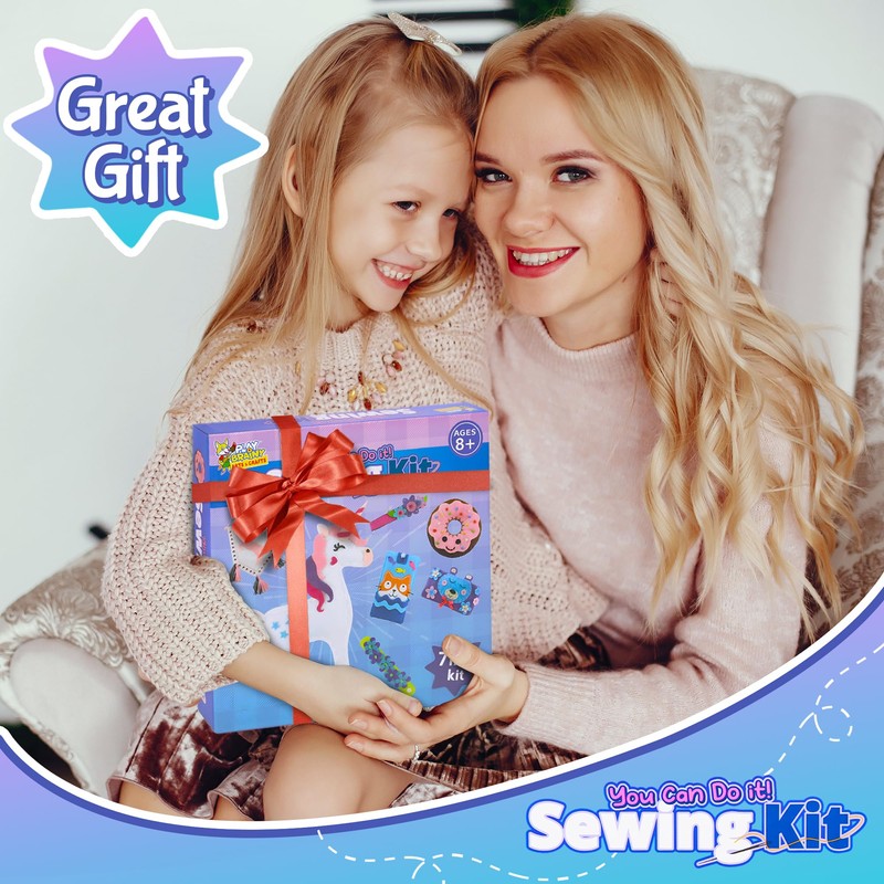 Play Brainy 7 in 1 Sewing Kits for Kids 8-12
