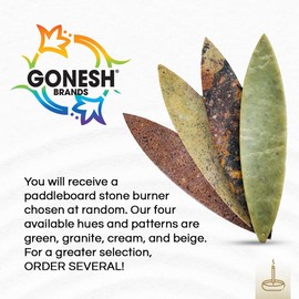Gonesh - Incense Holder - Modern Home Decor - Stone Incense Burner - Paddleboard - Assorted Colors - 11.5” by 2.5” x .5”