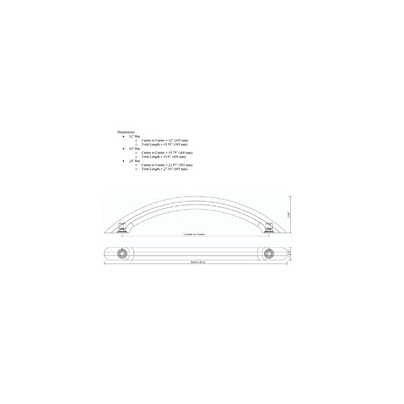 GG Great Grabz Grab Bar - 16 Inch, Heritage Acrylic