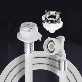 Automatic Washing Machine Water Supply Hose, Washing Machine Water Supply Hose, Shedding Prevention, Leak Prevention, Universal, BestU Water Supply Hose with Hose Clamp (3.9 ft (1.5 m)