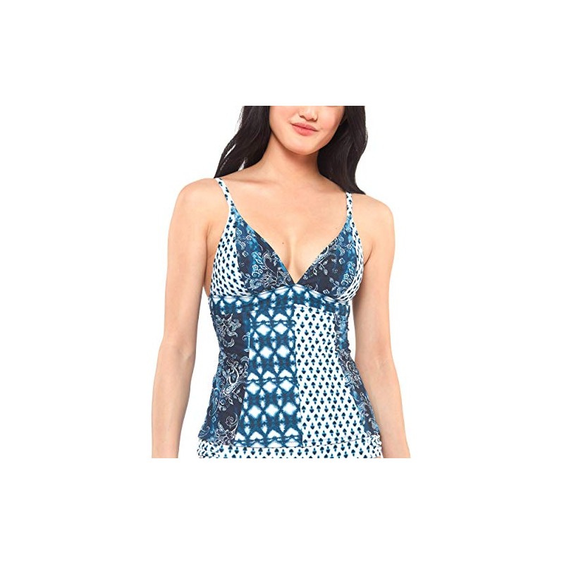 Jessica Simpson Parte Inferior de natación Reversible para Mujer, Tankini