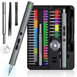 LIFEGOO Mini Electric Screwdriver Set,58 in 1 Cordless Eectric Precision Screwdriver with 50 Magnetic Bits Small Power Screwdriver Repair Tool Kit for Phone Watch Camera