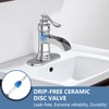 Homevacious Bathroom Faucet Waterfall Sink Faucets Bath Chrome Single Handle