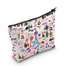 LEVLO Emily Cooper Tote Bag Emily & Mindy Fans Gift Paris Eiffel Tower Emily Shoulder Bag Emily Paris Merchandise, Eiffel Tower Bag, Medium, Tote Bag