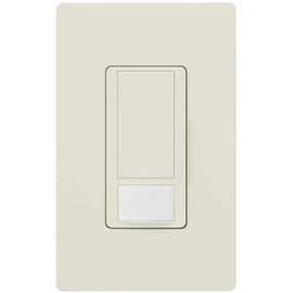 Lutron Maestro Vacancy Motion Sensor Light Switch for Bathroom, Garage, Laundry Room, and Closet, for Any Light Bulbs, Auto Off Only, Single-Pole Only, No Neutral Required, MS-VPS2-BI, Biscuit