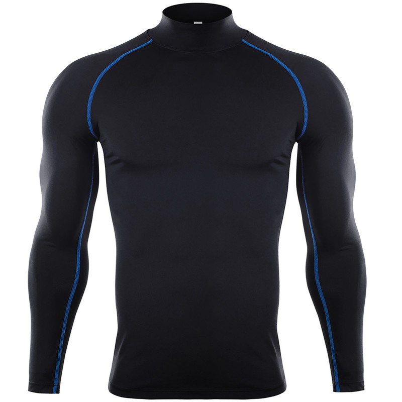 Men's High Elastic Compression Shirts Long Sleeves Sports Top for