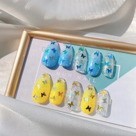 MunNail Moon Nail Butterfly Nail - Short Oval / MunNail 문네일 나비네일 - 숏오벌