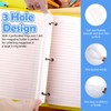 Modixun 32Pcs 3 Hole Punched Magazine Holder, Magazine Organizer for