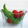 Foldable Wire Mesh Basket for Steaming, Rinsing, Straining, and Frying,