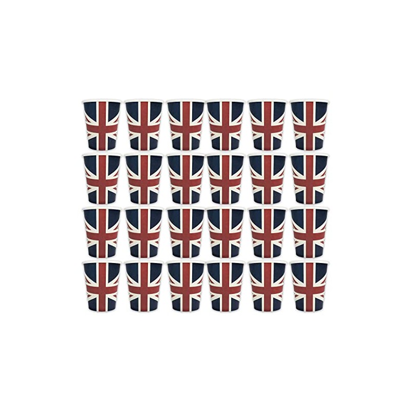 Robelli 24 x Union Jack Tableware King's Coronation Cardboard Cups