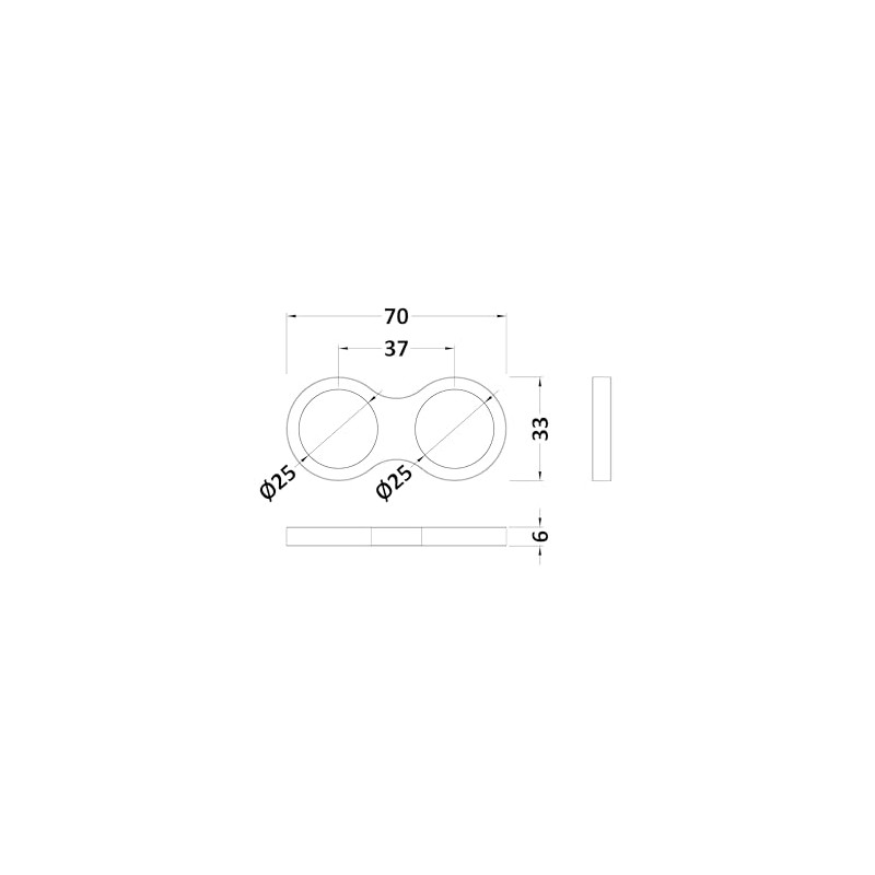 Nuie CIR91 ǀ Modern Bathroom Shower Accessories Universal Hose Retainer