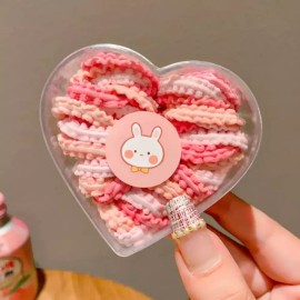 마카롱 하트 고무줄 헤어세트 선물세트 잇템 머리끈 꽈배기 대용량 머리핀 인기제품 [하트헤어세트핑크] Macaron Heart Rubber Band Hair Set Gift Set Must-Have Hair Tie Braided Large Capacity Hairpin Popular Product [Heart Hair Set Pink]