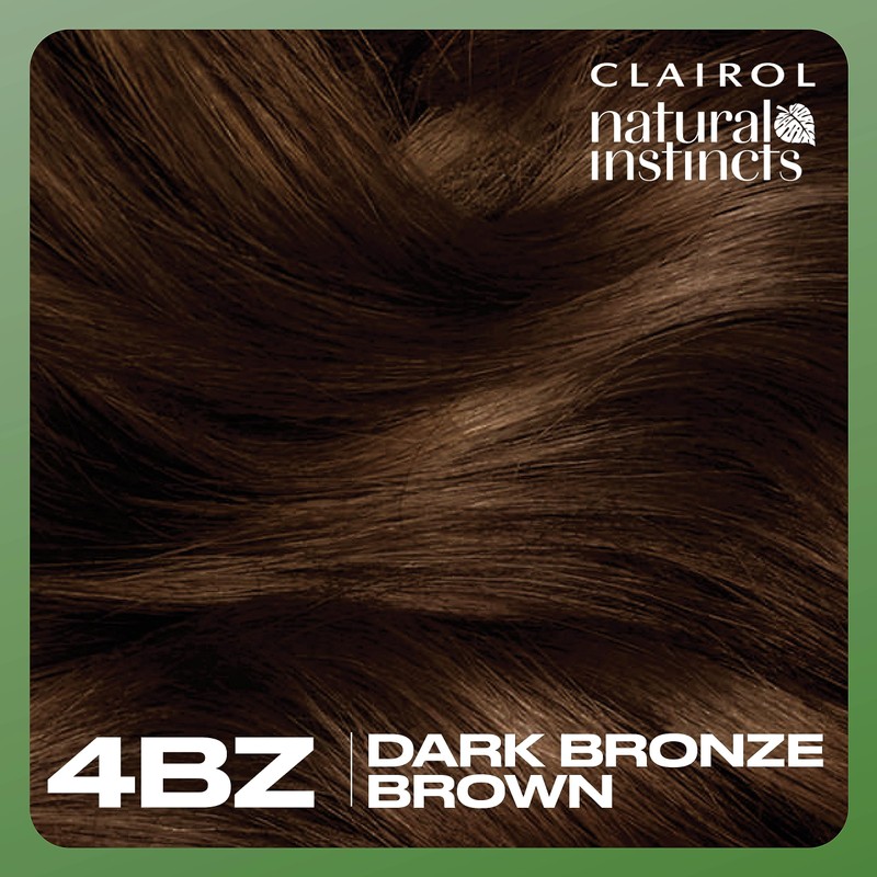 Clairol Natural Instincts Demi-Permanent Hair Dye, 4BZ Dark Bronze Brown