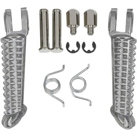 Front Foot Pegs Footrests for yamaha YZF R1 1992-2019, R6 1999-2012, R6S 2003-2008 (Front-White-1)