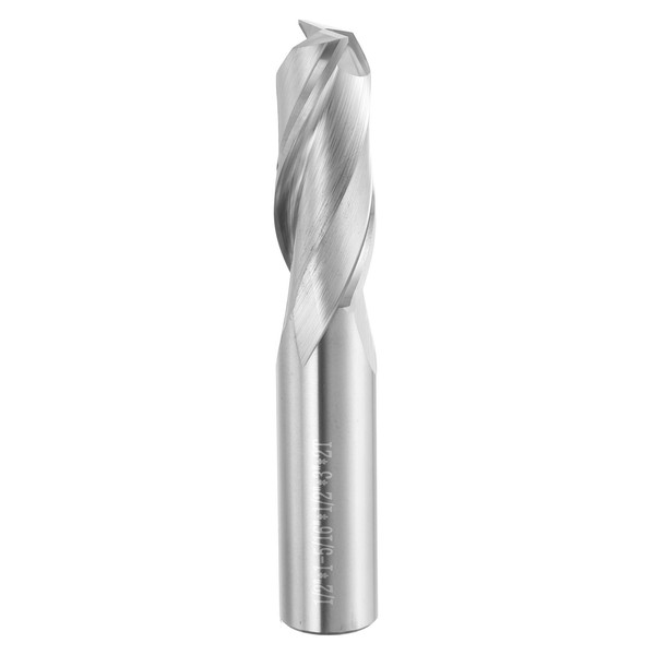 sourcing map Spiral Router Bit 1/2" Cut Dia 2 Flutes