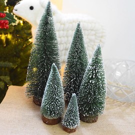 Cabilock Pack of 2 Christmas Tree Desk Decoration Christmas Decoration Desk Christmas Tree Christmas Party Christmas Village Home Decor Christmas Decorations Mini Christmas Tree Woods