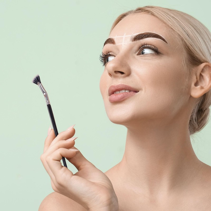 YANGWRshop 2 Pcs Folding Angle Scalloped Lash Brush, Eyelash Comb
