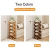 YYW Shoe Rack, Foldable Bamboo Shoes Shelf, Freestanding Shoe Storage