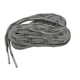 GREATLACES 2 Pair - Heavy Duty proTOUGH(TM) Kevlar(R) Reinforced Flat 8 mm Wide Boot Shoelaces (108 Inch 274 cm, Smoke Grey-Black)