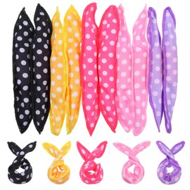 Classicseali 10pcs Pillow Rollers,DIY Night Sleep Pillow Curlers,8 X 1.4 In Flexible Soft Sponge Soft Hair Rollers to Sleep In for Long, Short, Thick & Thin Hair (5 Colors)