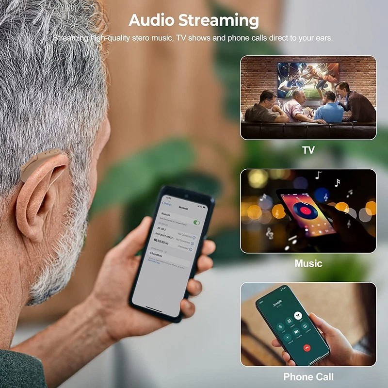 ClearTone Rechargeable Bluetooth APP OTC Hearing Aids For Adults Seniors,