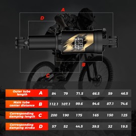 Dual Air Chamber Rear Shock Absorbers (Dual Air Chamber, 190L)
