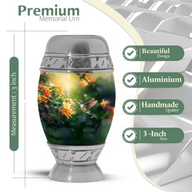 Yatskia Hummingbird Urn for Ashes for Women, Small Urns for Human Ashes Keepsake, (Pack of 1, 3 Inch)