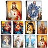 Windyun 8 Pcs Catholic Rosary Pouch 3.5'' x 2.8'' Coin