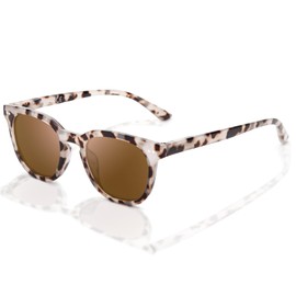 LianSan Full Readers Sunglasses for Women - Stylish Reading Sunglasses with Readers Built in with Spring Hinge UV Protection(Leopard,2.5x)