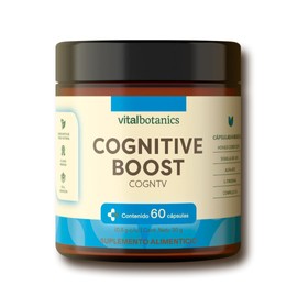 Nootropico con Vitaminas B, L-Teanina, L-Tirosina, Coenzima y Hongo Cordyceps. Con 60 capsulas de 500mg (2 Meses). VitalBotanics. Nootropico. Suplemen
