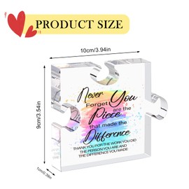 Thank You Gifts, Appreciation Gifts 3.9x3.9 Inch Acrylic Plaque Christmas Birthday Gifts for Women Thank You Gift for Women Men