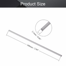 Utoolmart Round Steel Rod,2.1mm HSS Lathe Bar Stock Tool 100mm Long, for Shaft Gear Drill Lathes Boring Machine Turning Miniature Axle, Cylindrical Pin DIY Craft Tool, 20pcs