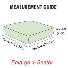 Couch Cushion Cover Replacement for Chaise Large Sofa Cushion Cover Protector Stretch 4 3 2 1 Seater Spandex Fabric Dustproof Slipcover Machine Washable (Color : G, Size : 65-95cm(26-37in))