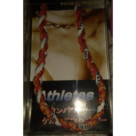 Titanium Sports 18" Titanium Ionic Tornado Sports Baseball Necklace Braid RED, WHITE W/Gold