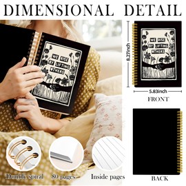 Nipil Inspirational Notebook, Motivational Gifts for Women Coworkers Teens, Motivational Floral Hand Journal, Social Worker Counselor Appreciation Gifts Hardcover Spiral Notebook Journal, 5.5x8.3 Inch