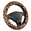 Road Comforts Leopard Plush Steering Wheel Cover for Winter, Made