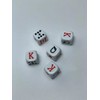 DOMINO'S AZTECA MEXICO Dados De Poker Cubano De Acetato