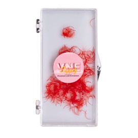 VNE 500 Fans Colorful Lash Extensions | Premade Volume Lash Extensions | Premade Mega Volume Fans | Colored Lash Extension | Russian Volume Eyelash Extensions |6D, Red, D Curl, 14mm