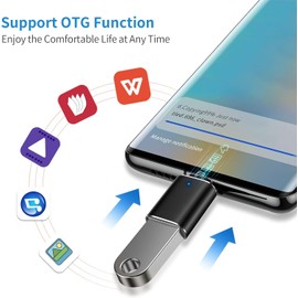 Type C Male to USB3.0 Female Adapter for iPhone15,Portable USB Camera Adapter OTG Data Sync Cable With Charging Function for iPhone15/15Plus/15Pro/15Pro Max/Card Reader/Flash Drive/Mouse/MIDI Keyboard