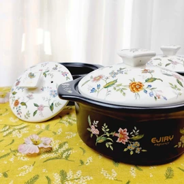Ejiri Provence earthenware pot, 3 types of heat-resistant pots, large (19cm) / 에지리 프로방스 뚝배기 내열냄비 3종, 대(19cm)