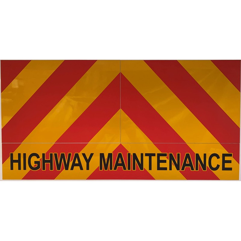 Highway Maintenance Chevrons - Retro Reflective Yellow - Magnetic or