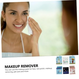 BIUDECO 40pieces Non-woven Makeup Remover Pads Travel-friendly Cleansing Cushions for Eye and Face Makeup Removal Gentle Skin-friendly for Daily Skin Care