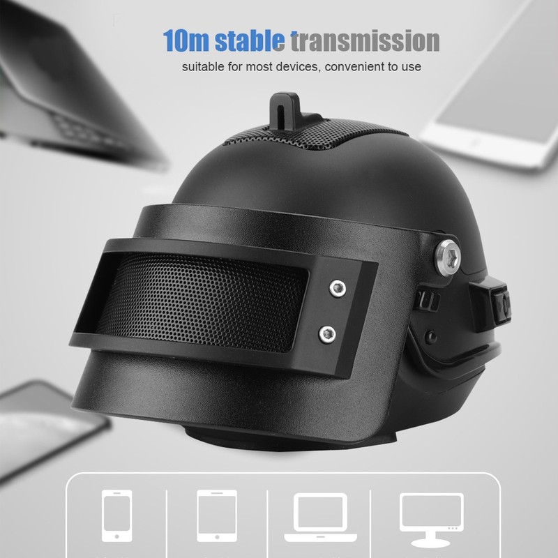 Portable Mini Helmet Shape Bluetooth Wireless Speaker Rechargeable Stereo System