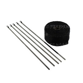 JC Performance Products USA Exhaust Pipe Wrap, Heat Shield Tape in: Fiberglass, Basalt (Titanium), Vermiculite or Foil Faced.